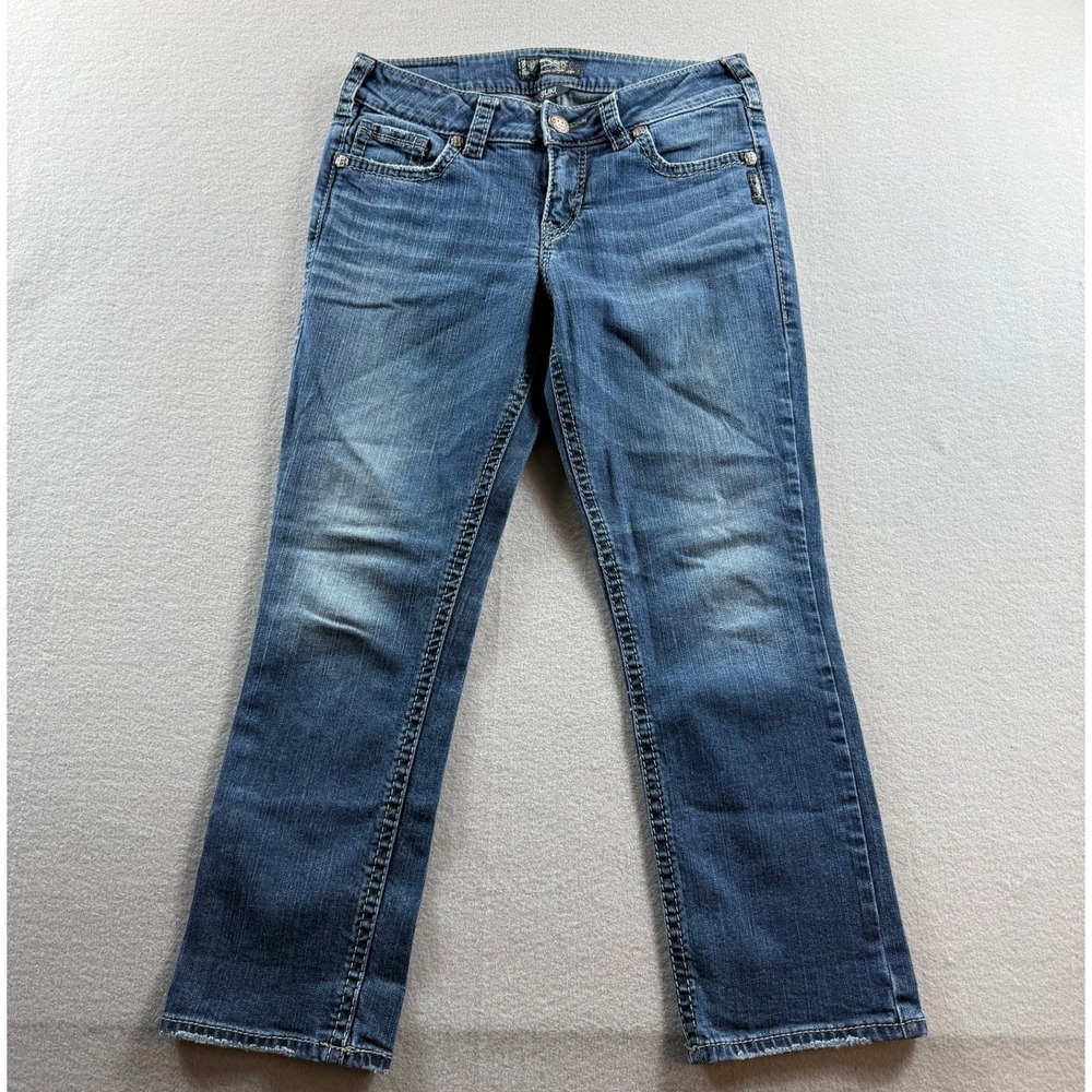 Silver Jeans Co Suki Mid Capri Women W29 Blue Denim 30x24